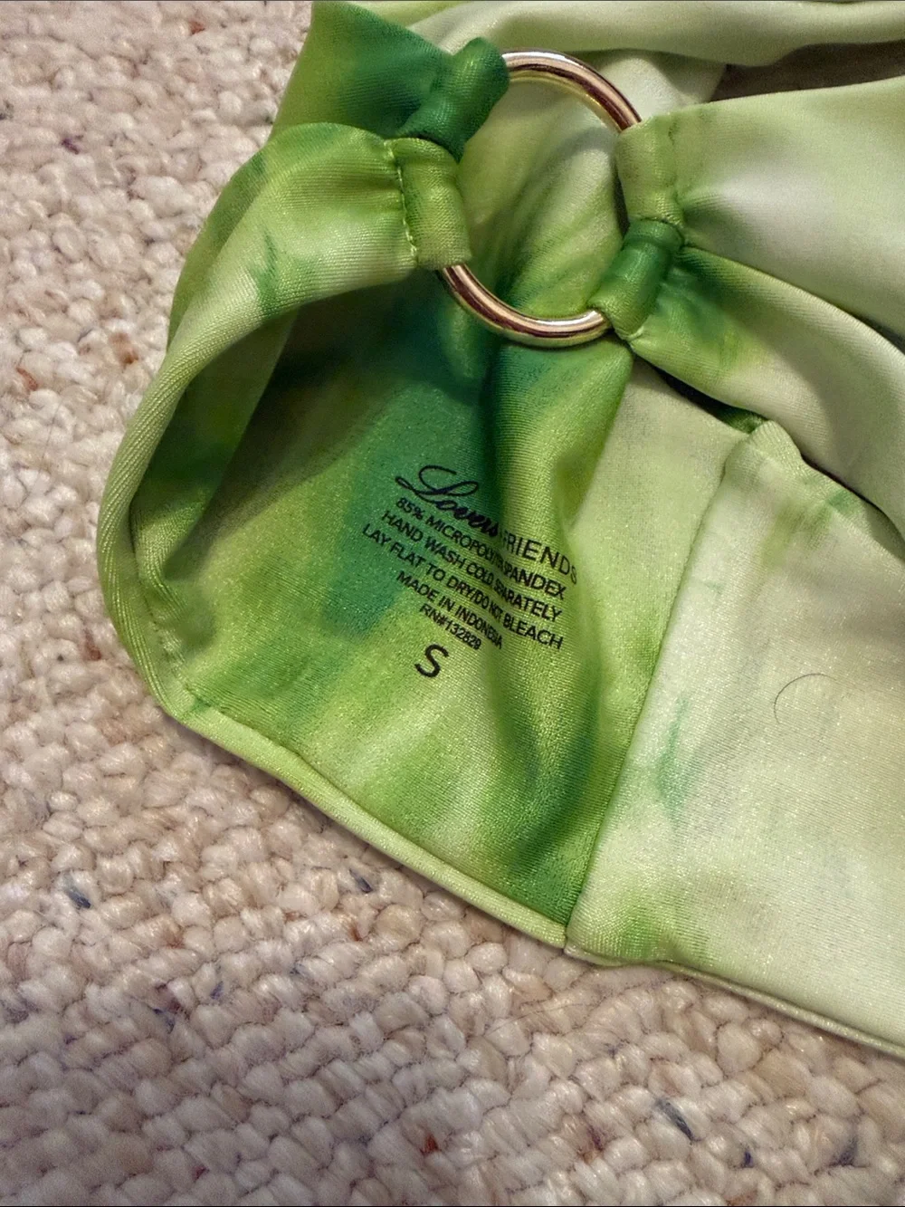 Lovers + Friends Green Tie-Dye Ring Bikini Set - Picture 6 of 6